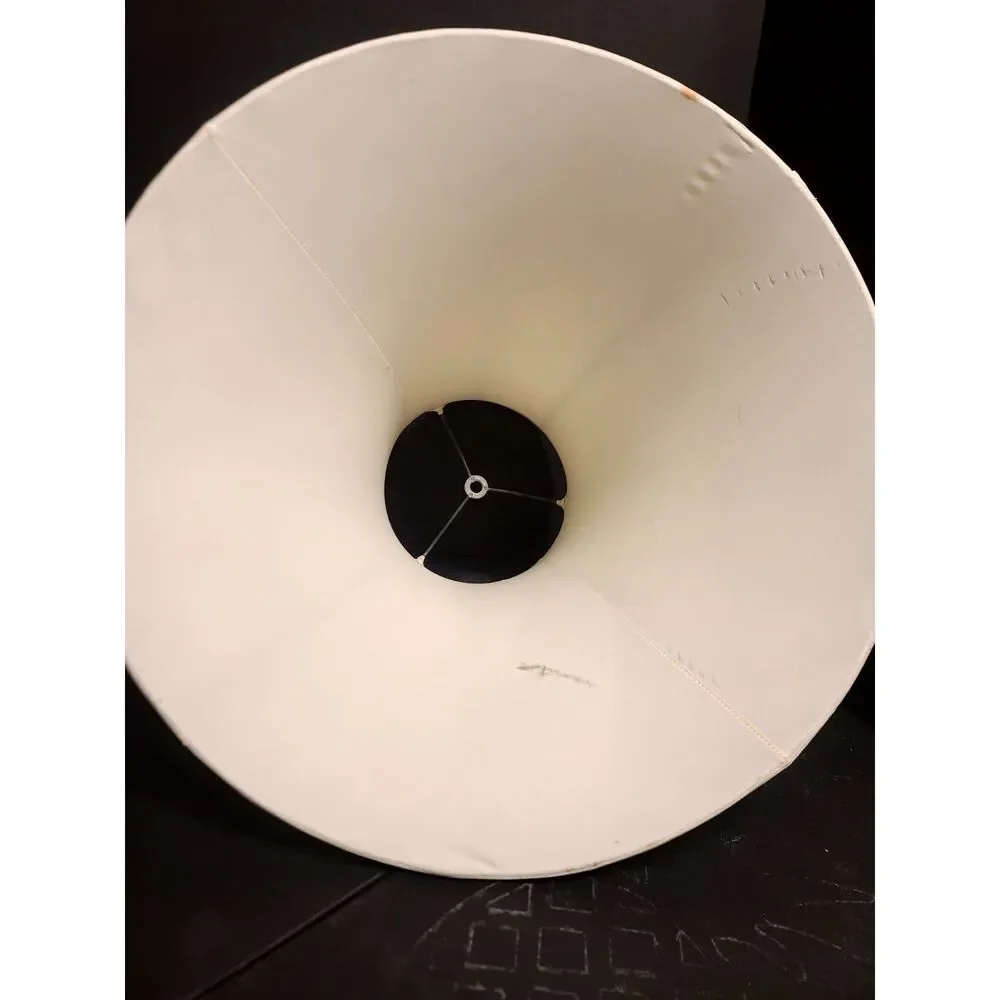 Ivory Sateen Floral Damask Brocade‎ Bell Shaped Lampshade